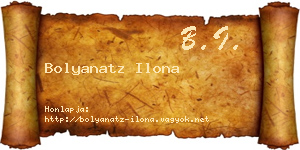 Bolyanatz Ilona névjegykártya